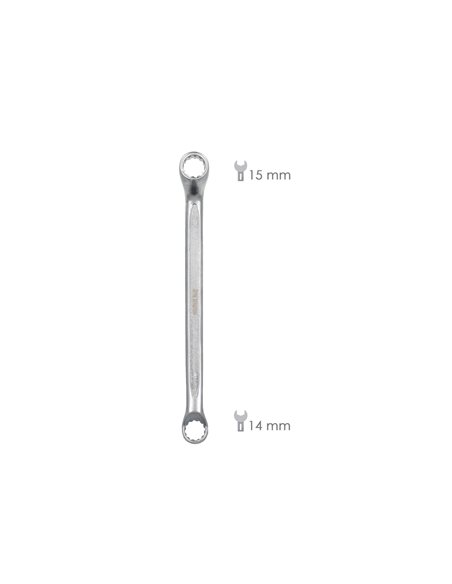 Offset Star Key Plus Aço Cromo Vanádio 14x15 DIN 838