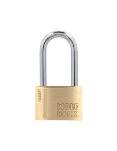 Candado Laton Arco Largo 50 mm. Serie Target. Arco Endurecido. Candado Maletas, Candado Taquillas, Candado Puertas