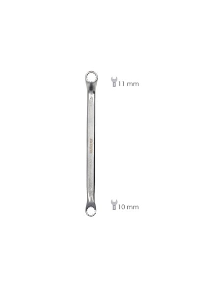Llave Estrella Acodada Plus Acero Cromo Vanadio 10x11 DIN 838. Llave Doble Boca Acodada, Llave Fija Estrella Acodada