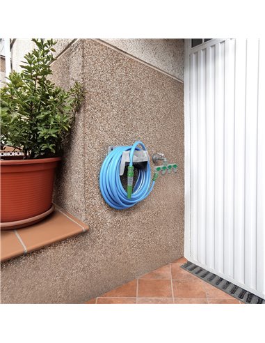 Adaptador Manguera Plastico 3/4" - 1"  4 Vias, Distribuidor 4 vias, Divisor Manguera, Ajuste Independiente, Tomas 1/2+Adaptador