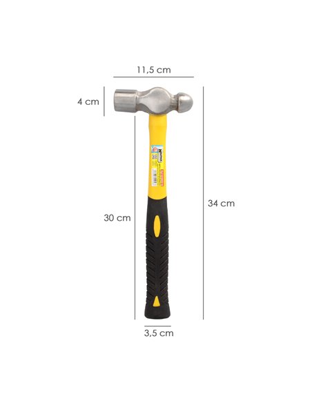 Martillo Bola 650 Gramos Mango Fibra Vidrio