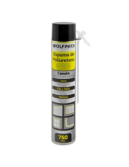 Mousse de polyuréthane 750 ml. Avec canule