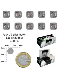 Silberoxid-Knopfbatterie 321/SR616SW (Box 10 Batterien)