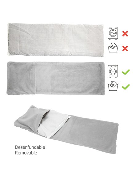 Sachet de graines chauffant pour micro-ondes amovible 45 x 15 cm.