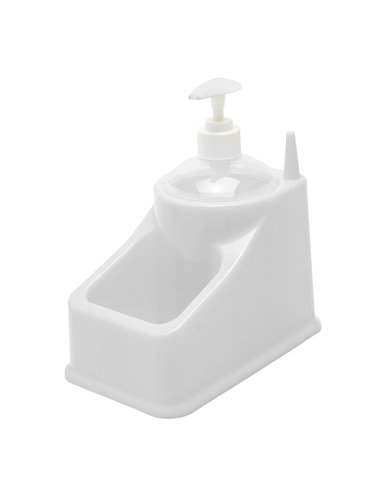 Esfregão de plástico com dispensador branco