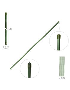 Plastifizierter Bambusstab Tutor Ø 8 - 10 mm. x 60cm (Paket 10 Einheiten)