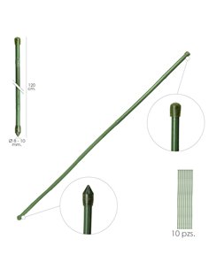 Plasticized Bamboo Rod Tutor Ø 8 - 10 mm. x 120cm. (Package 10 Units)