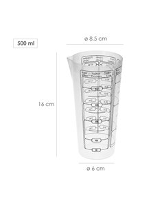 Oryx Plastic Measuring Cup 500 ml. 8.5x6x16cm. 2