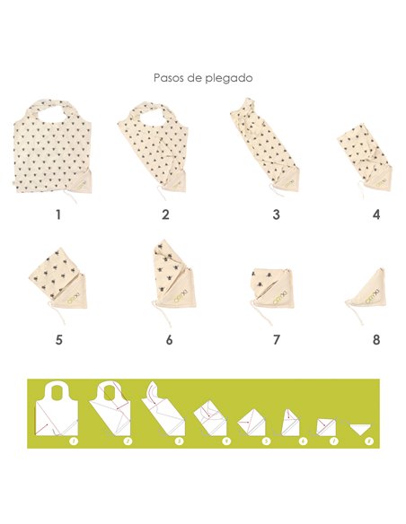100% Organic Cotton Shopping Bag Foldable 52x47 cm.