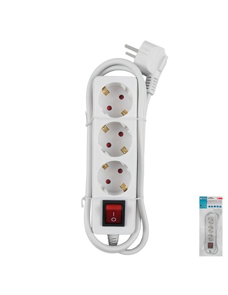 Strip / Multiple Base 3 Sockets With Grounding With Switch