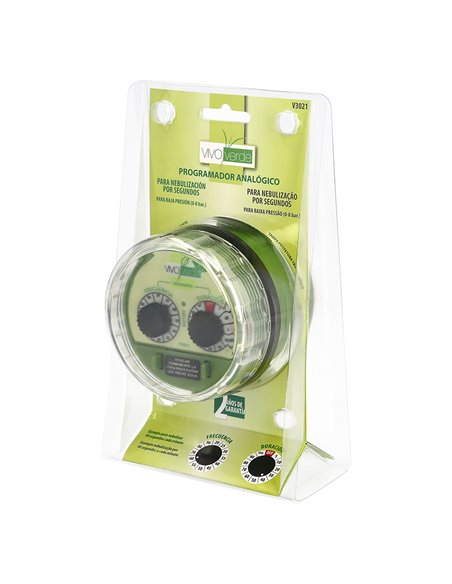  Programmatore Nebulizzazione/Irrigazione Giardino, Rubinetti Analogici 3/4"