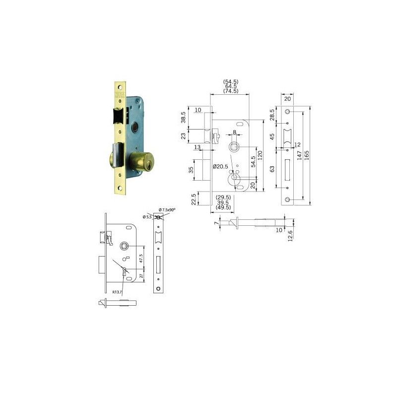 Fechadura Tesa 2002-hl/30