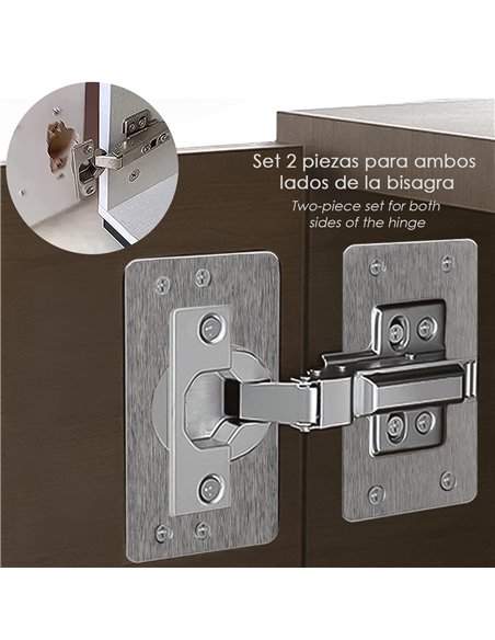 Cerniere Riparazione Piatti Ciotola 4,7x9 cm. 2 pezzi. Piastra per riparazione porte, piastra per riparazione cerniere per mobil