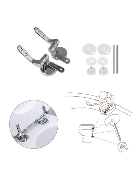 Kit Bisagra Asiento Wc Oryx