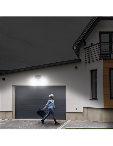 Lampada da Parete Solare Led Doppia Con Sensore di Movimento/Twilight 450 Lumen. Protezione IP65