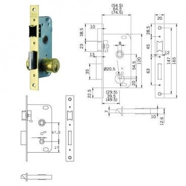 Cerradura Tesa 2004-hl/50