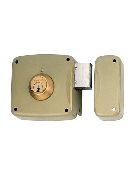 Cerradura sobreponer con cilindro 5124a entrada 100mm. mano derecha 95124ahe10d lince