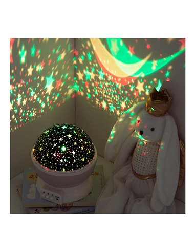Projeção de estrela com luz noturna decorativa LED