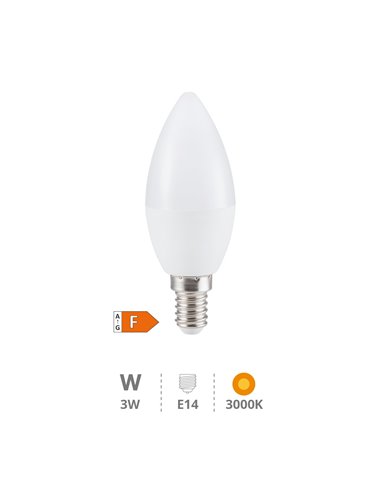 Lámpara LED vela 3W E14 3000K