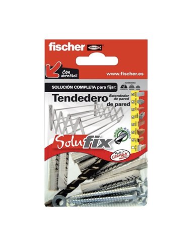 Kit de fixação de varal de parede Solufix