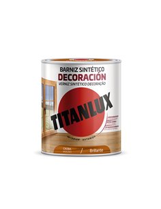 Barniz sintético decoración brillante caoba 750ml titanlux m10100434