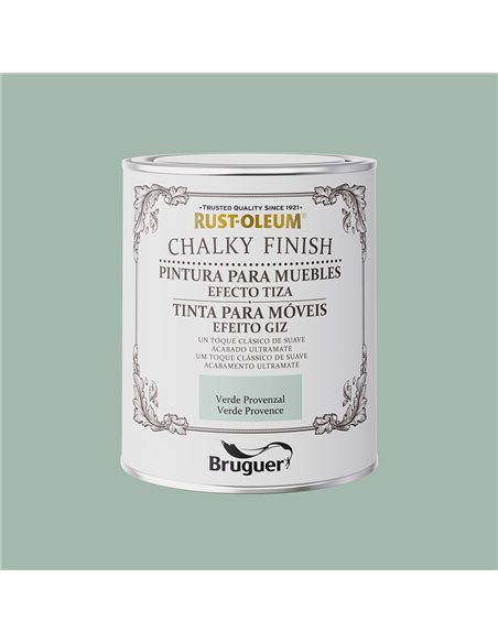 Rust-oleum chalky finish muebles verde provenzal 0,750l 5733888 bruguer