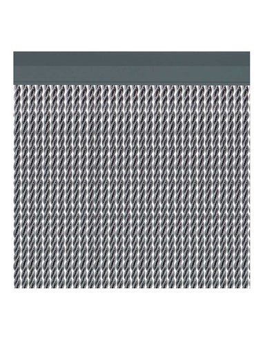 Cortina de porta modelo "Manacor" Cor Prata 90x210cm M63577 Acudam