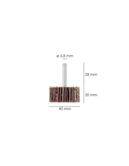 Abanico Lija Grano 80   40x20mm