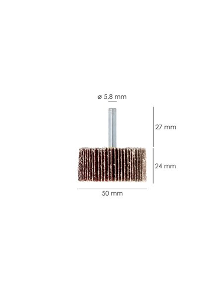 Abanico Lija Grano 80   50x25mm
