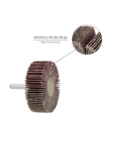 Abanico Lija Grano 60   60x20mm