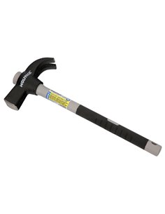 Martillo Uña Mango Fibra Vidrio Mango Fibra Vidrio Con Empuñadura Antideslizante. 600 Gramos 33 cm.