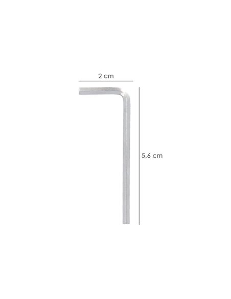 Llave Allen Standar Acero Cromo Vanadio Profesional 2,5 mm. Llave Hexagonal, Llave Allen Taller Mecanica, Llave Allen Bricolaje