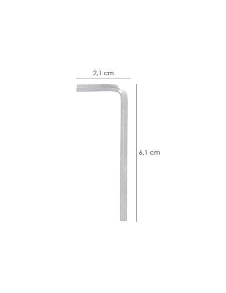 Llave Allen Standar Acero Cromo Vanadio Profesional 3,0 mm. Llave Hexagonal, Llave Allen Taller Mecanica, Llave Allen Bricolaje
