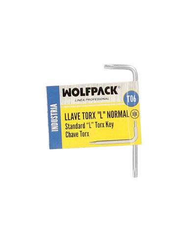 Llave Torx Standar Acero Cromo Vanadio Profesional T06 mm. Llave Estrella, Llave Allen Estrella