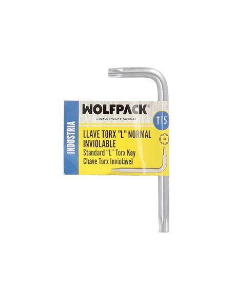 Llave Torx Inviolable Standar Acero Cromo Vanadio Profesional T15 mm. Llave Estrella, Llave Allen Estrella