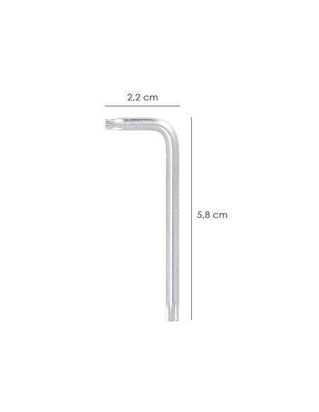 Llave Torx Inviolable Standar Acero Cromo Vanadio Profesional T20 mm. Llave Estrella, Llave Allen Estrella