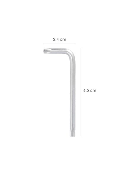 Llave Torx Inviolable Standar Acero Cromo Vanadio Profesional T25 mm. Llave Estrella, Llave Allen Estrella