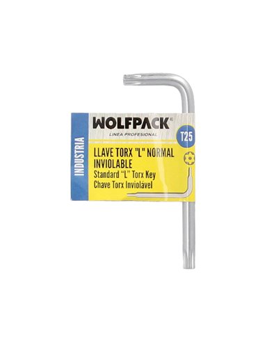 Llave Torx Inviolable Standar Acero Cromo Vanadio Profesional T25 mm. Llave Estrella, Llave Allen Estrella