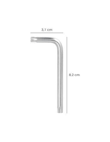 Llave Torx Inviolable Standar Acero Cromo Vanadio Profesional T30 mm. Llave Estrella, Llave Allen Estrella