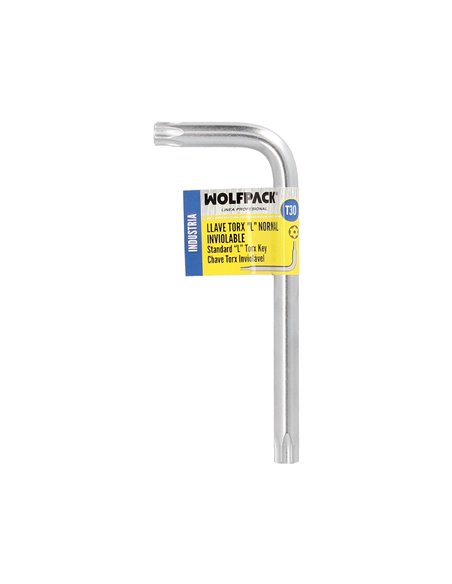 Llave Torx Inviolable Standar Acero Cromo Vanadio Profesional T30 mm. Llave Estrella, Llave Allen Estrella