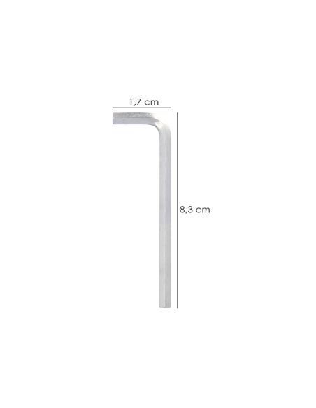 Llave Allen Larga Acero Cromo Vanadio Profesional 2,0 mm. Llave Hexagonal, Llave Allen Taller Mecanica, Llave Allen Bricolaje