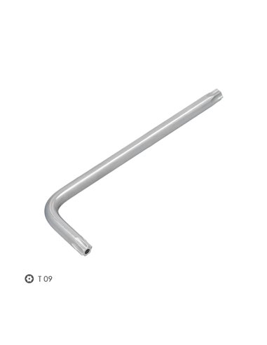 Llave Torx Inviolable Larga Acero Cromo Vanadio Profesional T09 mm. Llave Estrella, Llave Allen Estrella