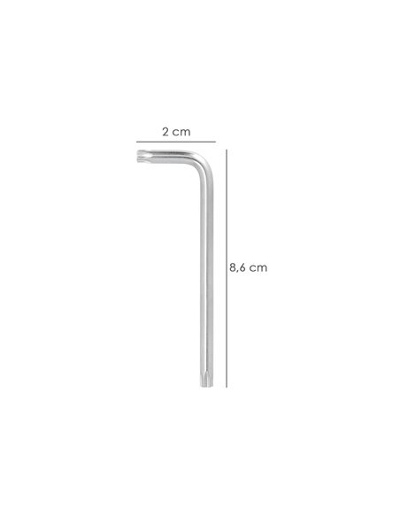Llave Torx Inviolable Larga Acero Cromo Vanadio Profesional T10 mm. Llave Estrella, Llave Allen Estrella