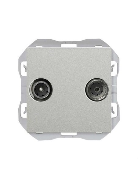 Toma SIMON 270 R-TV+SAT intermedia aluminio