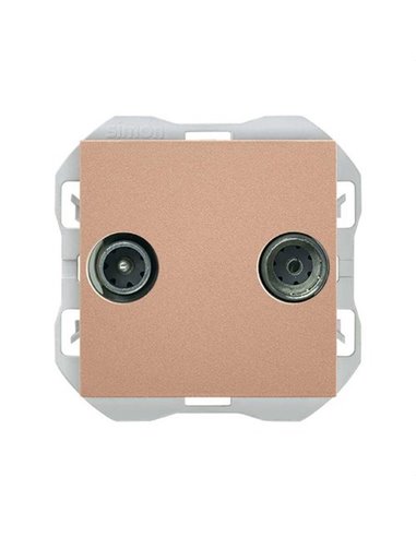 Soquete SIMON 270 R-TV+SAT com acabamento bronze