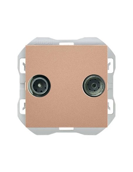 Soquete SIMON 270 R-TV+SAT com acabamento bronze