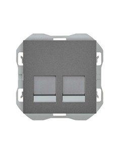 Toma RJ45 doble SIMON 270-EMPOTRAR con conector titanio