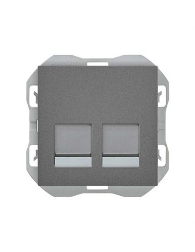 Tomada dupla RJ45 SIMON 270 com conector de titânio