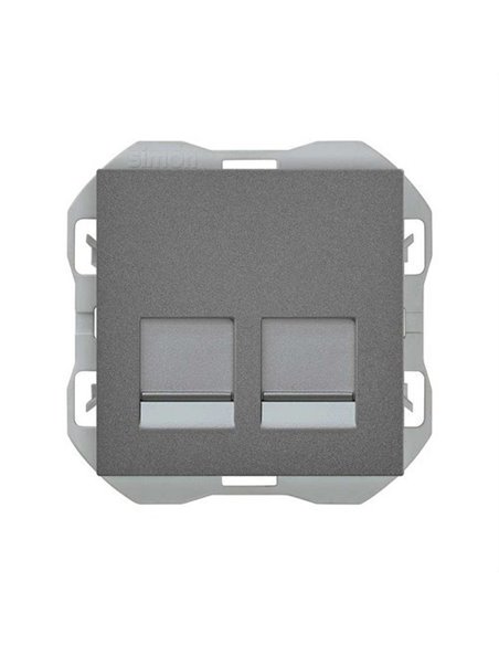 Tomada dupla RJ45 SIMON 270 com conector de titânio