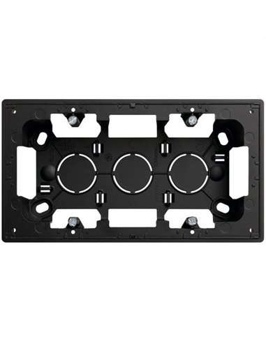 CAJA DE SUPERFICIE (SIN MARCO) NEGRO MATE